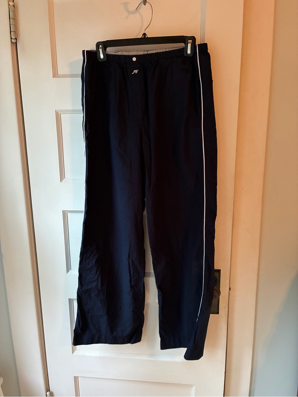 J. Crew Crisp Poplin Navy Pajama Pants